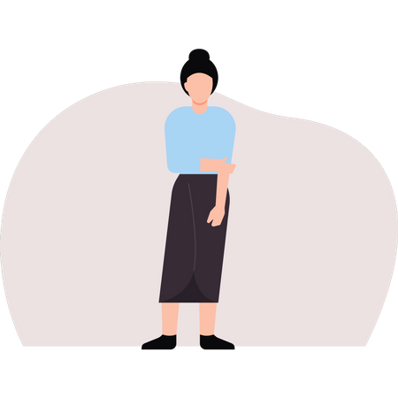 Mujer de pie  Ilustración