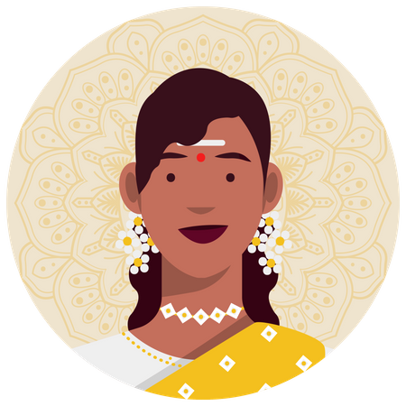 Mujer del sur de la india  Ilustración