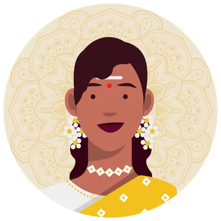 Mujer del sur de la india  Ilustración