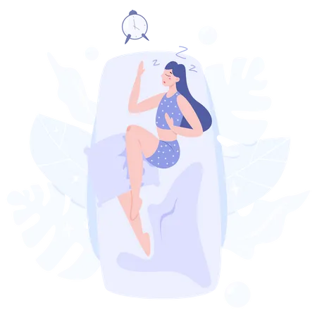 Mujer durmiendo  Ilustración