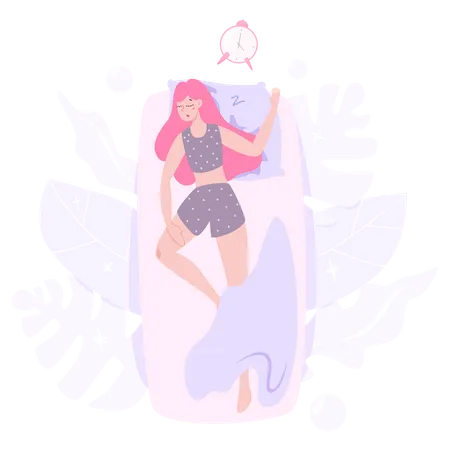 Mujer durmiendo  Ilustración