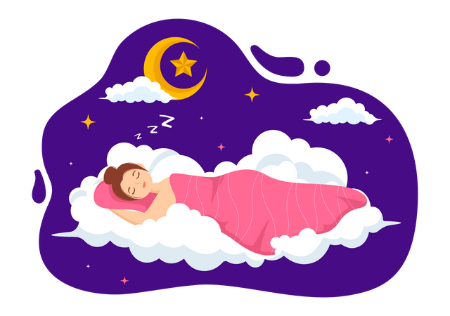 Mujer dormida  Ilustración