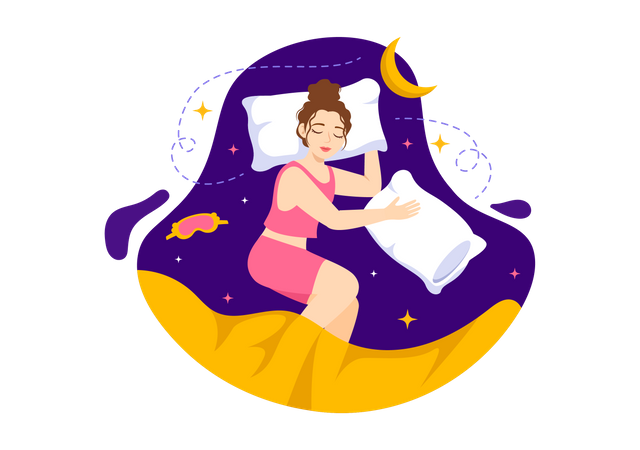 Mujer dormida  Ilustración