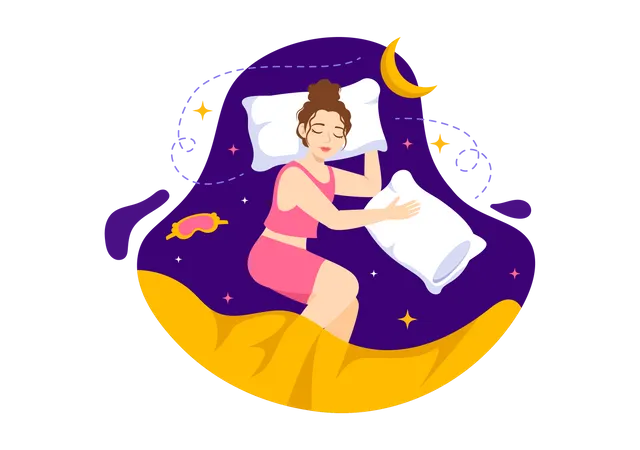 Mujer dormida  Ilustración