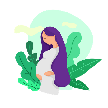 Mujer embarazada  Ilustración