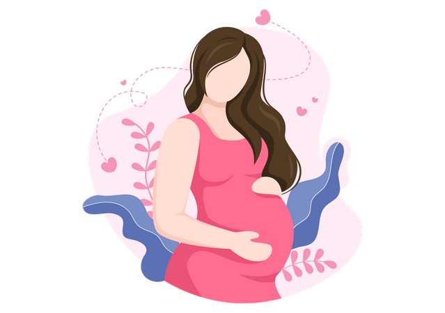 Mujer embarazada  Ilustración