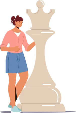 Stand femenino en Chess Queen  Ilustración