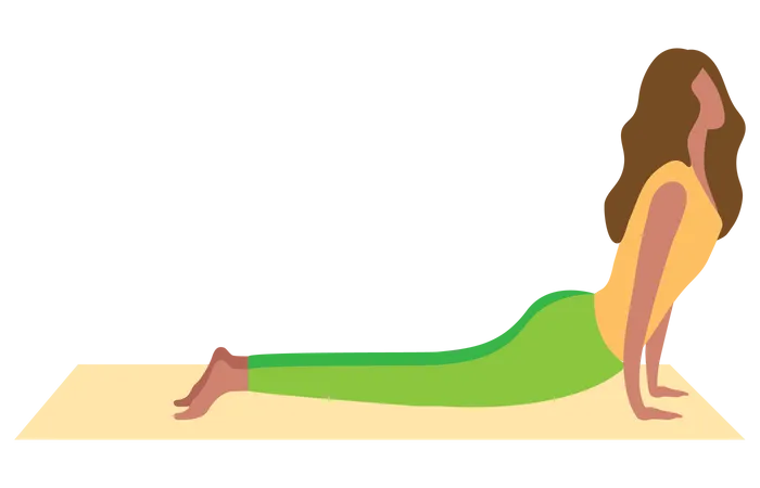 Mujer en forma haciendo yoga  Ilustración