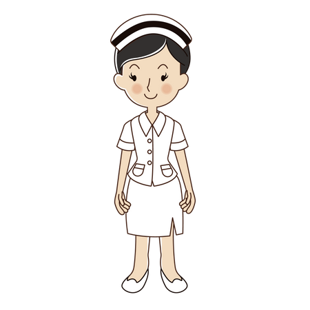 Mujer enfermera  Ilustración