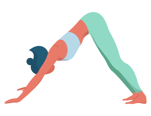 Entrenador de yoga mujer  Ilustración