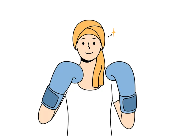 Mujer es boxeadora a nivel nacional  Illustration