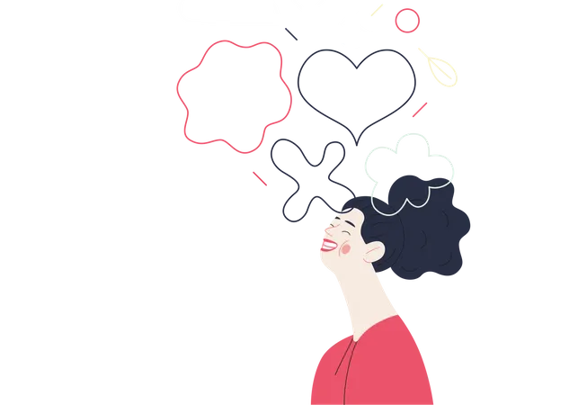 Mujer feliz  Ilustración