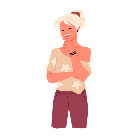 Mujer feliz  Ilustración