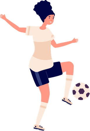 Jugadoras de futbol  Ilustración