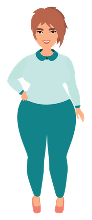 Mujer gorda  Ilustración