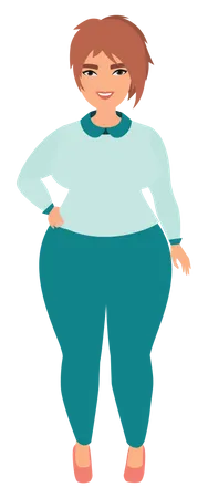 Mujer gorda  Ilustración