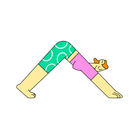 Mujer haciendo ejercicio de yoga  Ilustración