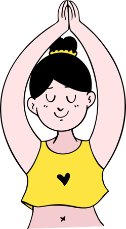 Mujer haciendo yoga  Illustration