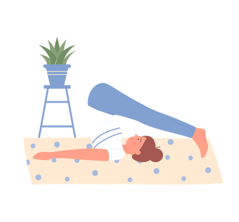 Mujer haciendo yoga  Illustration