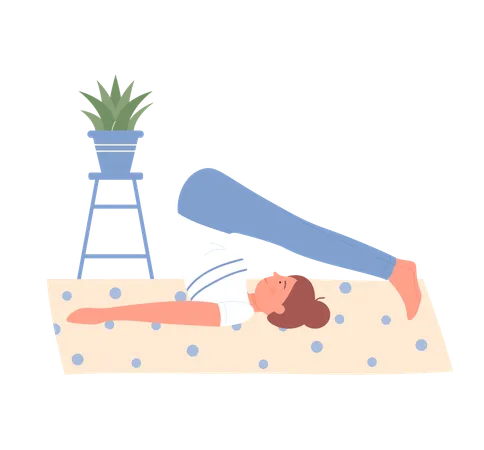 Mujer haciendo yoga  Illustration