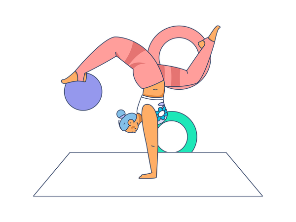 Mujer haciendo yoga  Illustration