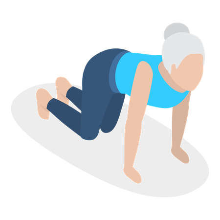 Mujer haciendo yoga  Ilustración