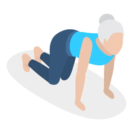Mujer haciendo yoga  Ilustración