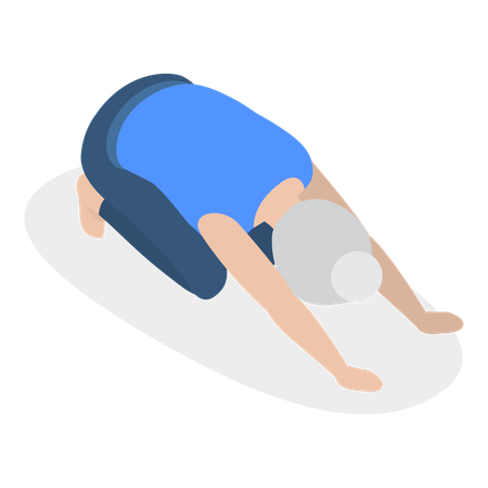 Mujer haciendo yoga  Ilustración