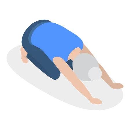 Mujer haciendo yoga  Ilustración