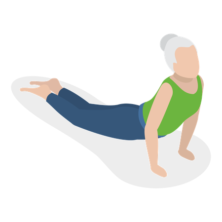 Mujer haciendo yoga  Ilustración