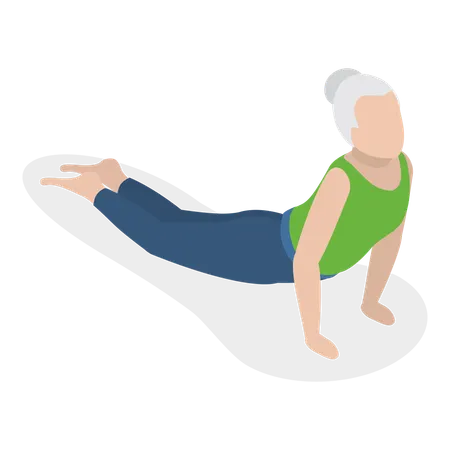 Mujer haciendo yoga  Ilustración