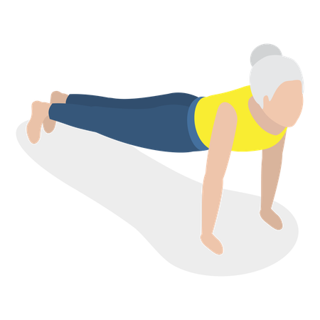 Mujer haciendo yoga  Ilustración