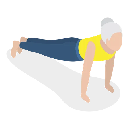 Mujer haciendo yoga  Ilustración
