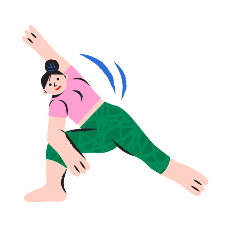 Mujer haciendo yoga  Ilustración