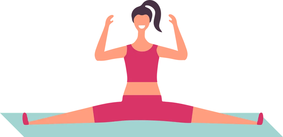 Mujer haciendo yoga  Ilustración