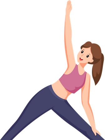 Mujer haciendo yoga  Ilustración