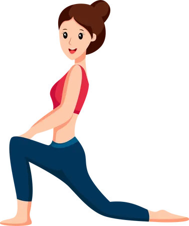 Mujer haciendo yoga  Ilustración