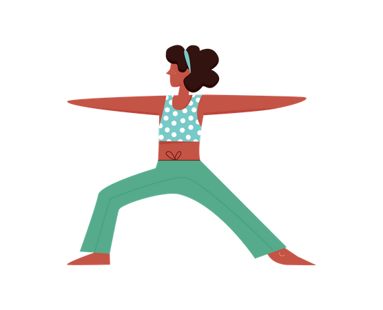 Mujer haciendo yoga  Ilustración