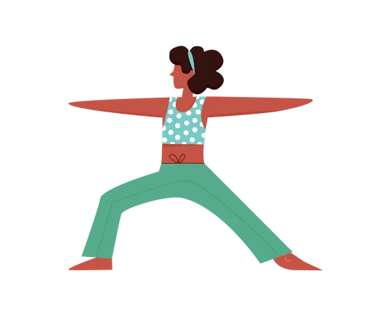 Mujer haciendo yoga  Ilustración