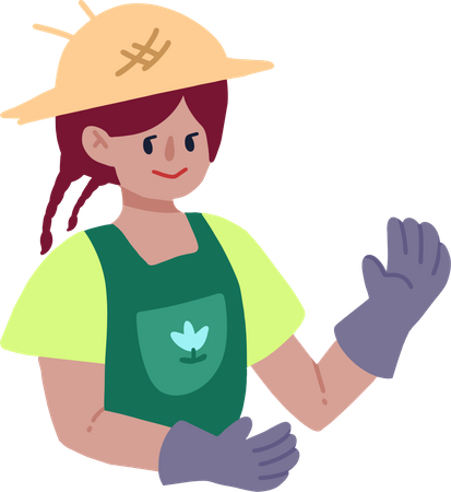 Jardineria femenina  Ilustración
