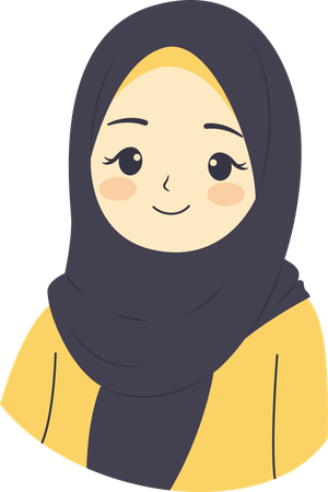 Mujer musulmana vistiendo hijab  Ilustración