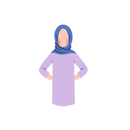 Mujer musulmana diciendo no  Ilustración