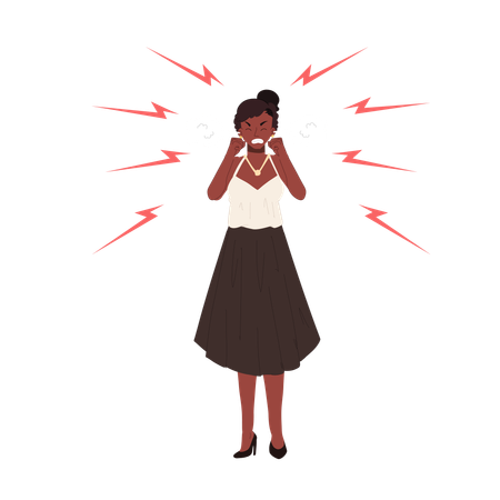 Mujer muy enojada  Illustration