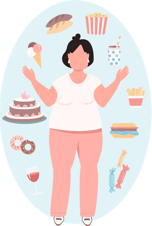 Mujer obesa  Illustration