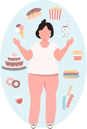 Mujer obesa  Illustration