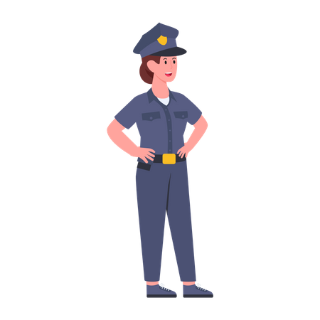 Mujer policía  Ilustración