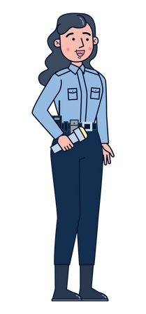 Mujer policía  Ilustración