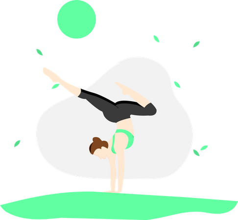 Mujer practicando yoga  Illustration