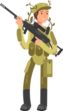 Mujer soldado  Illustration