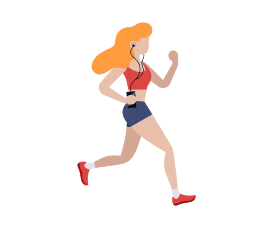 Mujer corriendo  Ilustración